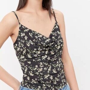 Urban Outfitters Floral Black Tanktop